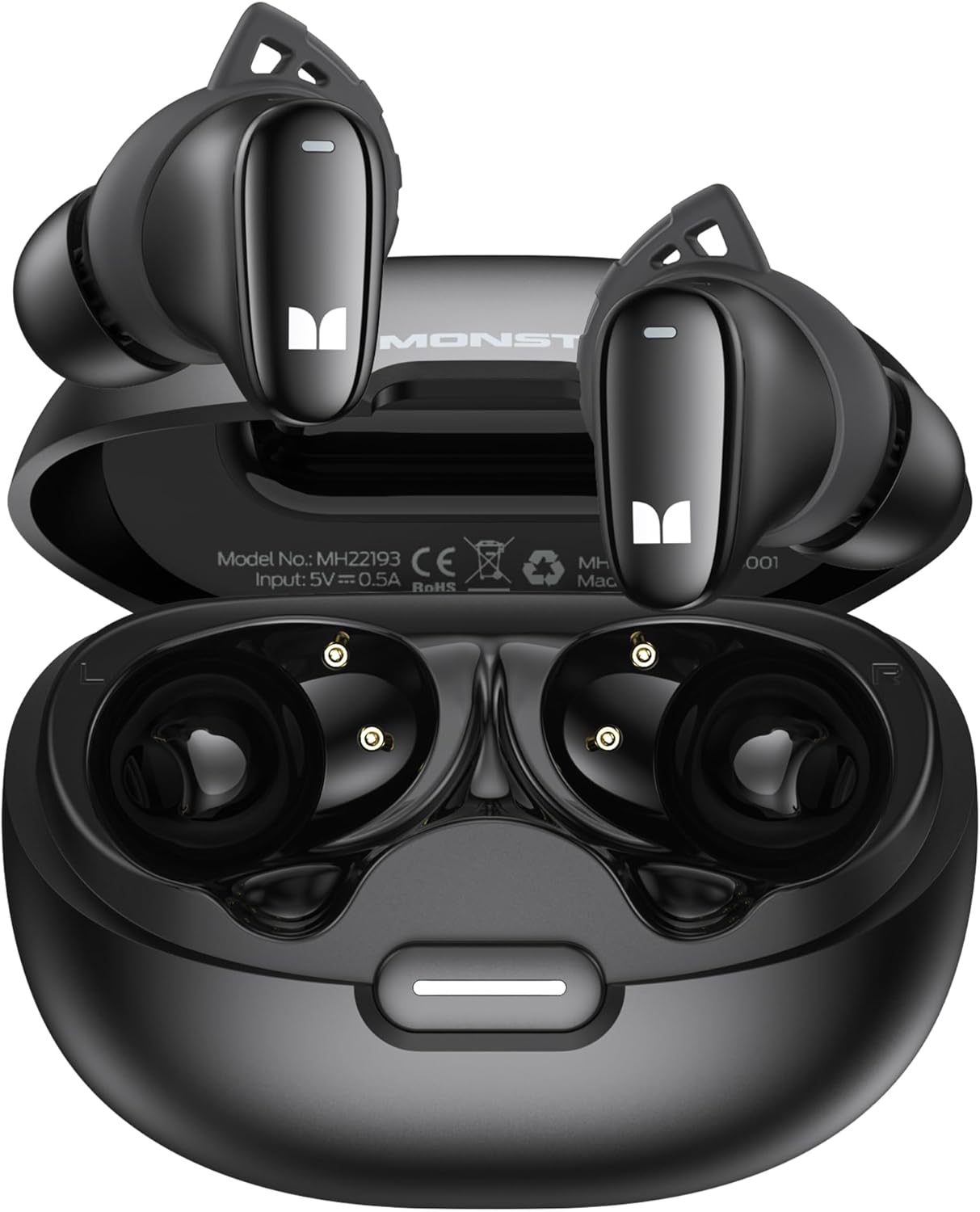 Handsfree Bluetooth Monster N-Lite 206, TWS, Musta