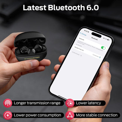 Handsfree Bluetooth Monster N-Lite 310, TWS, Musta
