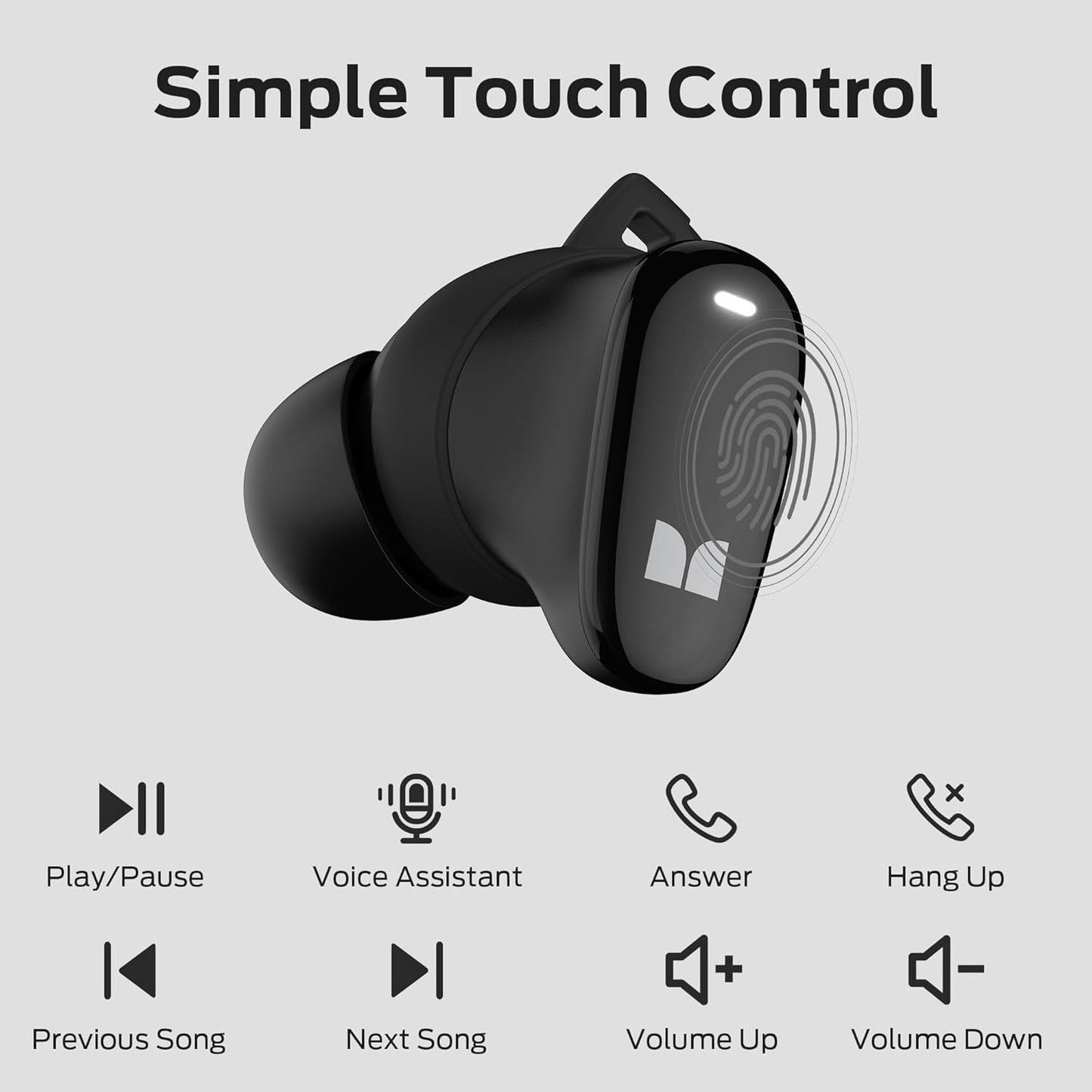 Handsfree Bluetooth Monster N-Lite 206, TWS, Musta