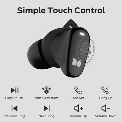 Handsfree Bluetooth Monster N-Lite 206, TWS, Musta
