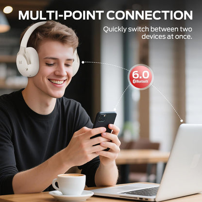 Handsfree Bluetooth Monster Persona 5th, MultiPoint, A2DP, ANC, Valkoinen