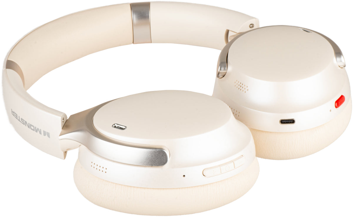 Handsfree Bluetooth Monster QuiteFit V3, MultiPoint, A2DP, ANC, Valkoinen