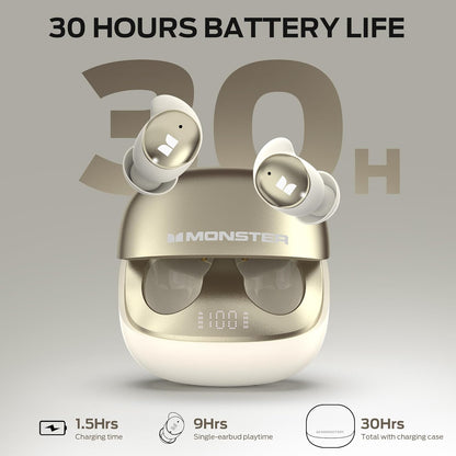 Handsfree Bluetooth Monster Sleep Ear200, TWS, ANC, Kulta