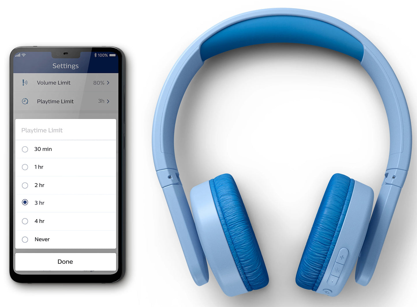 Handsfree Bluetooth Philips Kids, A2DP, Sininen TAK4206BL/00