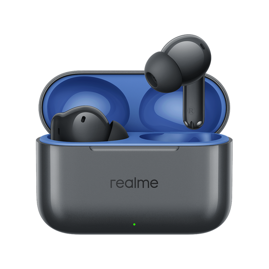 Handsfree Bluetooth Realme Buds T200, TWS, ANC, MultiPoint, Harmaa