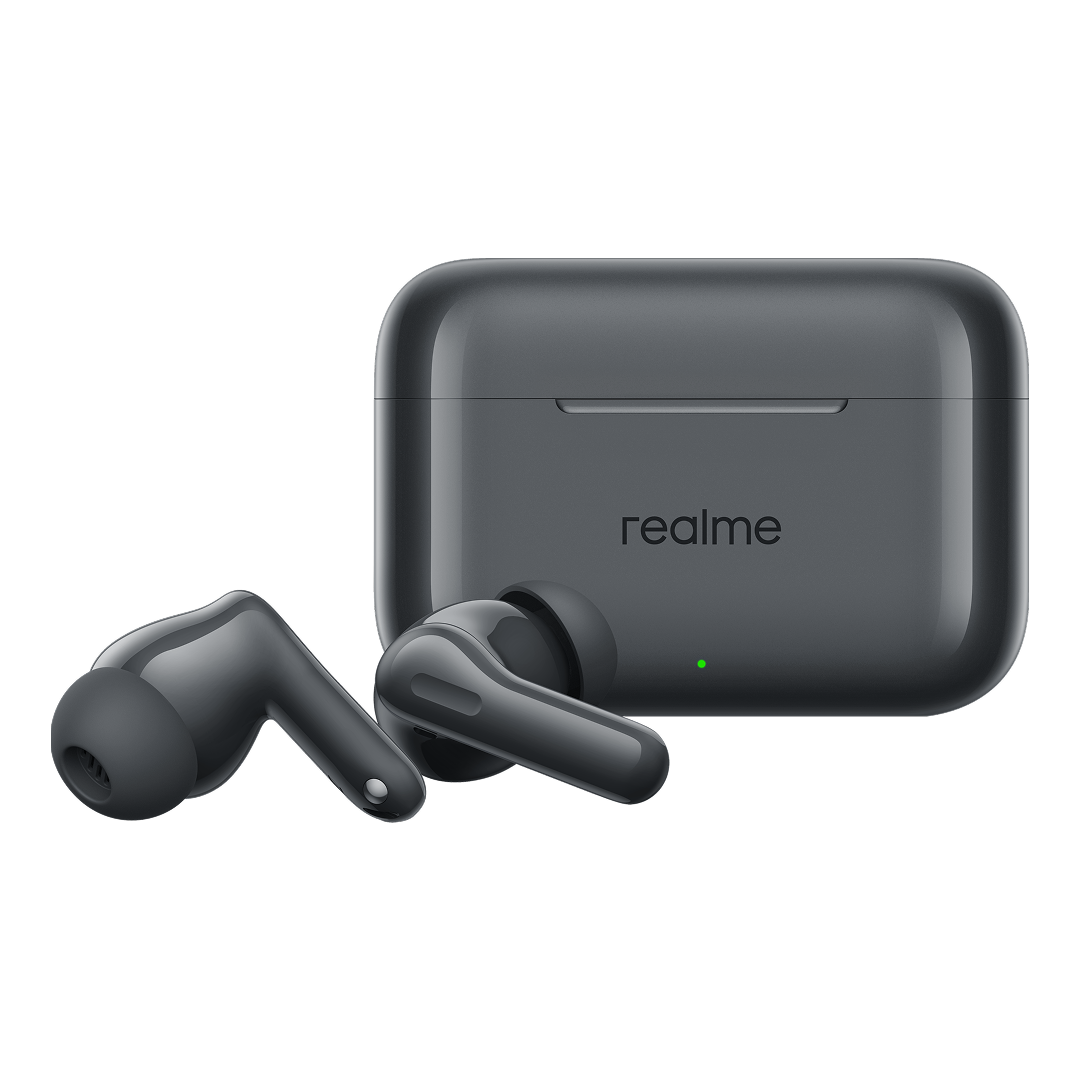 Handsfree Bluetooth Realme Buds T200, TWS, ANC, MultiPoint, Harmaa