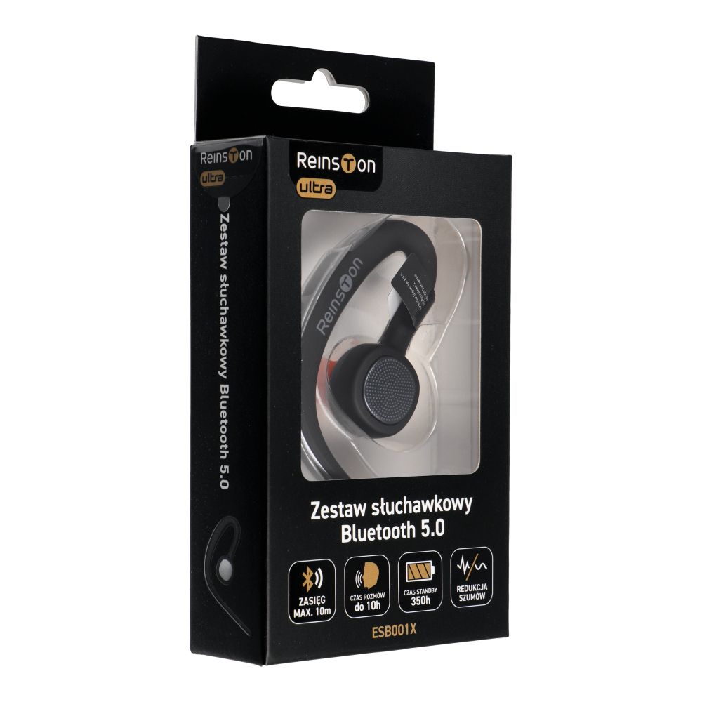 Handsfree Bluetooth Reinston ESB001X, MultiPoint, A2DP, Musta