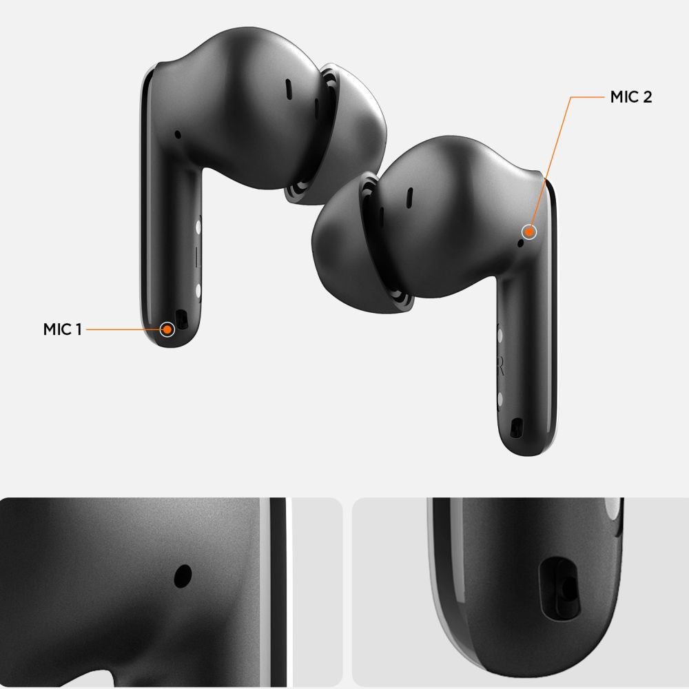 Handsfree Bluetooth Spigen SA2400, TWS, ANC, Musta