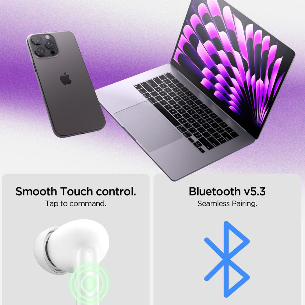 Handsfree Bluetooth Spigen SA2400, TWS, ANC, Musta