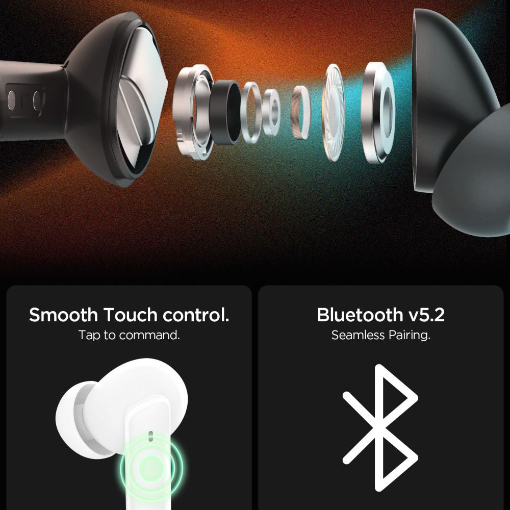 Handsfree Bluetooth Spigen SA2402, TWS, ANC, Valkoinen