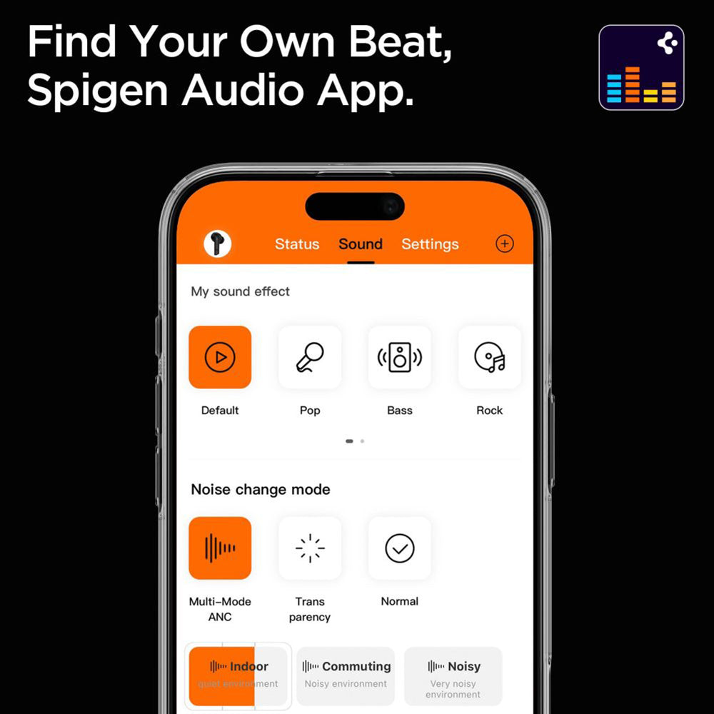 Handsfree Bluetooth Spigen SA2402, TWS, ANC, Musta ASD07888