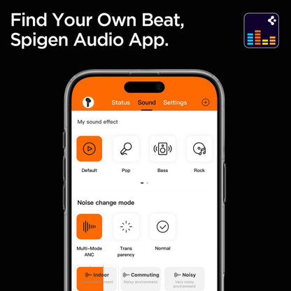 Handsfree Bluetooth Spigen SA2403, A2DP, ANC, Musta ASD09691