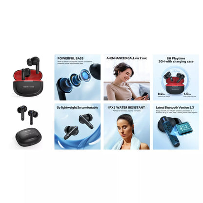 Handsfree Bluetooth TaoTronics TT-BH1120, TWS, Musta