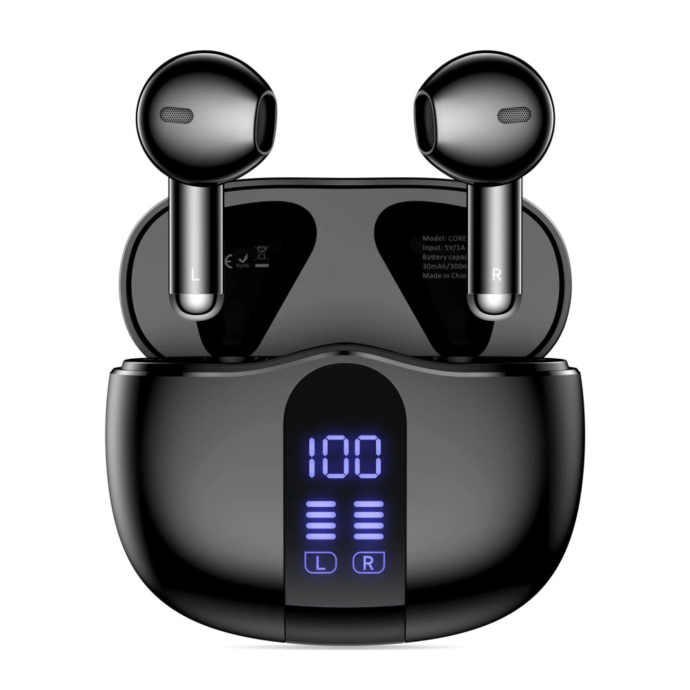 Handsfree Bluetooth Tech-Protect Ultraboost Core G2, TWS, Musta