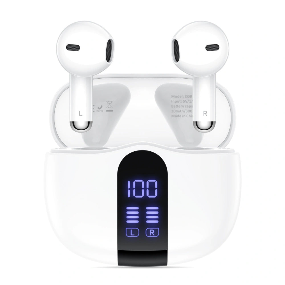 Handsfree Bluetooth Tech-Protect Ultraboost Core G2, TWS, Valkoinen