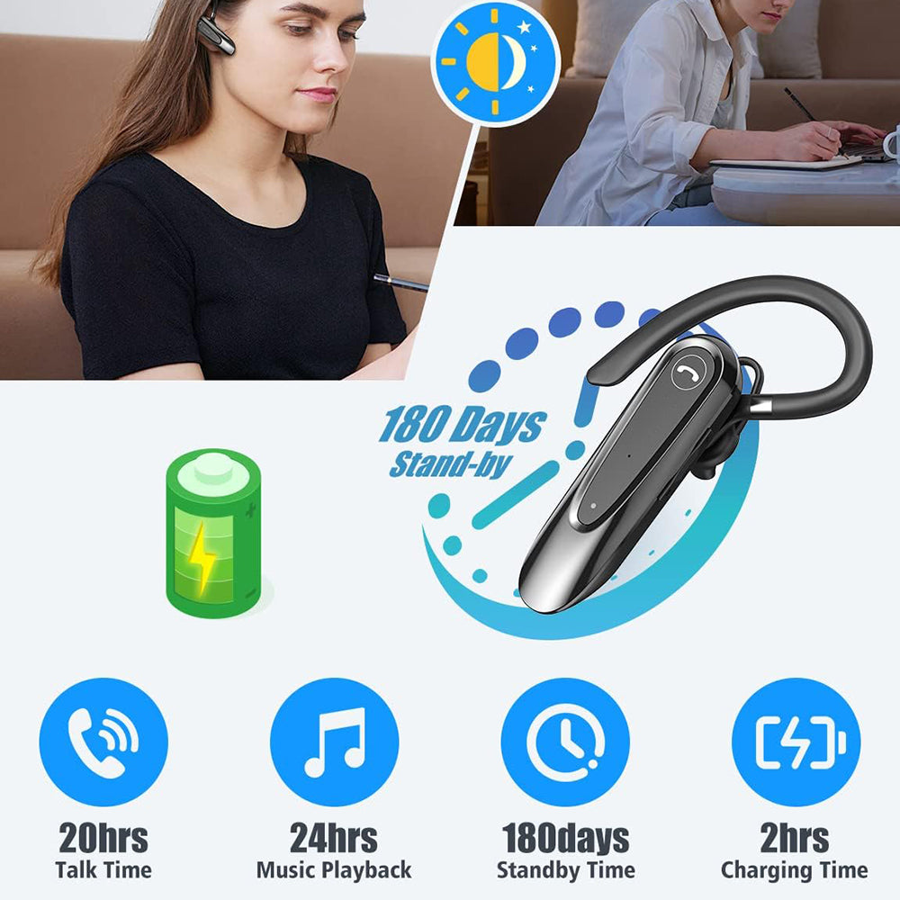 Handsfree Bluetooth Techsuit CB2 AirTalk, A2DP, Musta