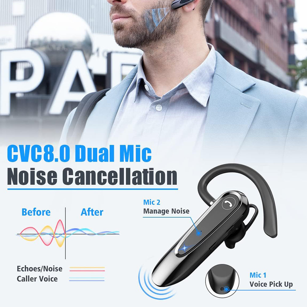 Handsfree Bluetooth Techsuit CB2 AirTalk, A2DP, Musta