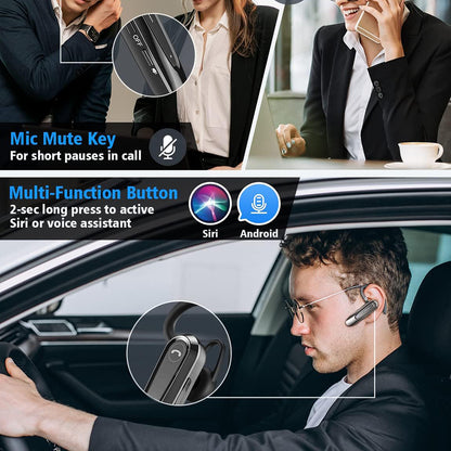 Handsfree Bluetooth Techsuit CB2 AirTalk, A2DP, Musta