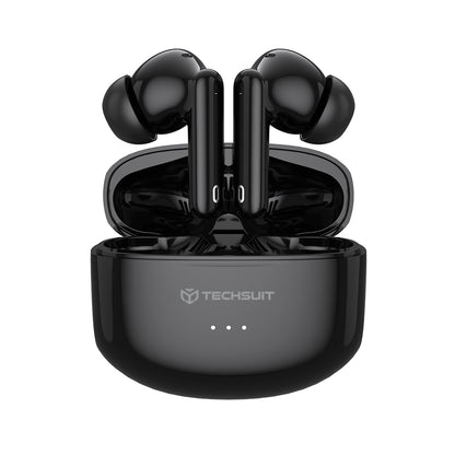 Handsfree Bluetooth Techsuit CW1 Audira Pro, TWS, ANC, Musta
