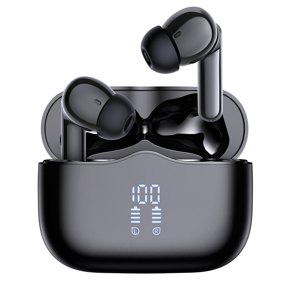 Handsfree Bluetooth Techsuit CW2 VelarX One, TWS, ANC, Musta