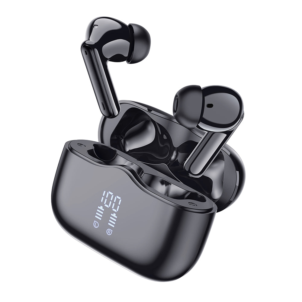 Handsfree Bluetooth Techsuit CW2 VelarX One, TWS, ANC, Musta