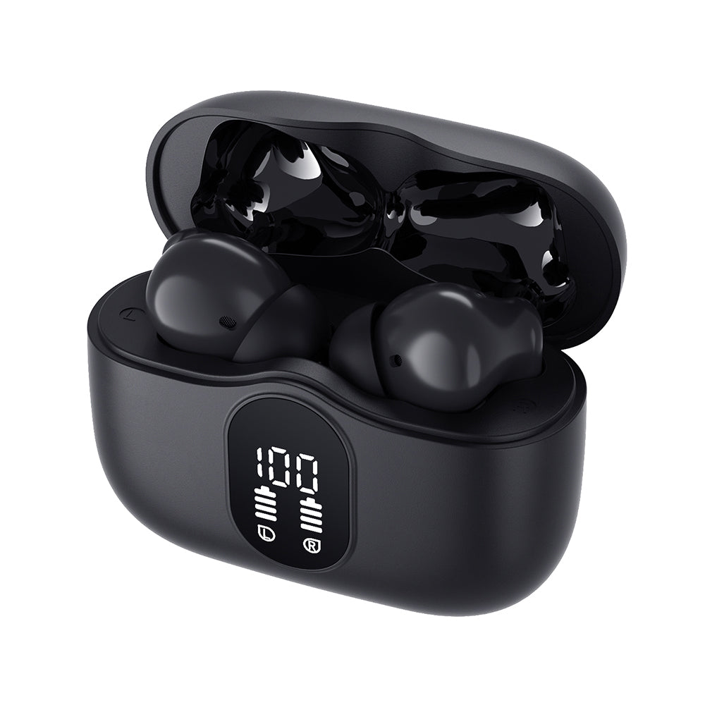 Handsfree Bluetooth Techsuit CW3 WaveBeat 100, TWS, ANC, Musta