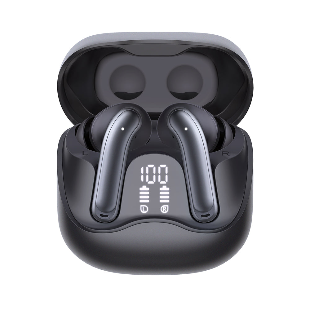 Handsfree Bluetooth Techsuit CW5 EchoFit Pro, TWS, ANC, MultiPoint, Black