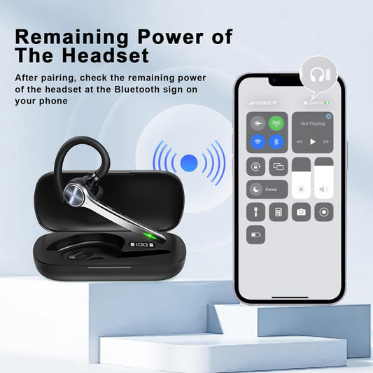 Techsuit Hearyo A6L Bluetooth Call Center -kuuloke, musta