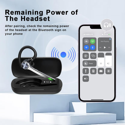 Techsuit Hearyo A6L Bluetooth Call Center -kuuloke, musta