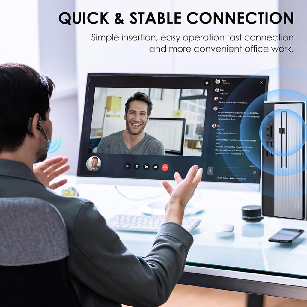 Techsuit Hearyo A6L Bluetooth Call Center -kuuloke, musta