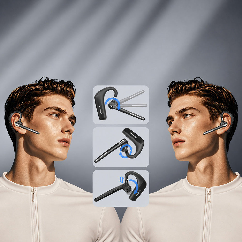 Handsfree Bluetooth Techsuit PowerTalks G6, MultiPoint, A2DP, Musta