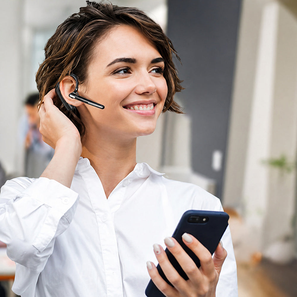 Handsfree Bluetooth Techsuit PowerTalks G6, MultiPoint, A2DP, Musta