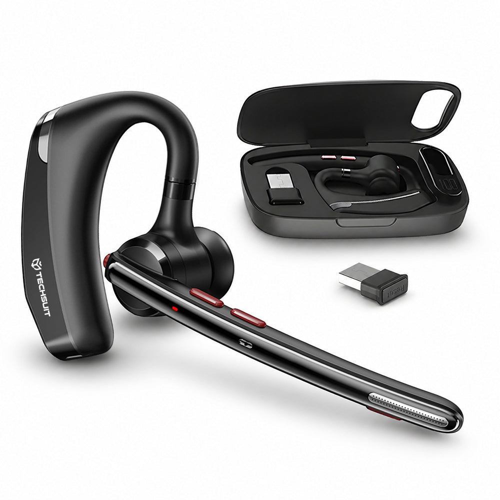 Call Center Bluetooth-kuuloke Techsuit SoundForce Pro G10, A2DP, Musta