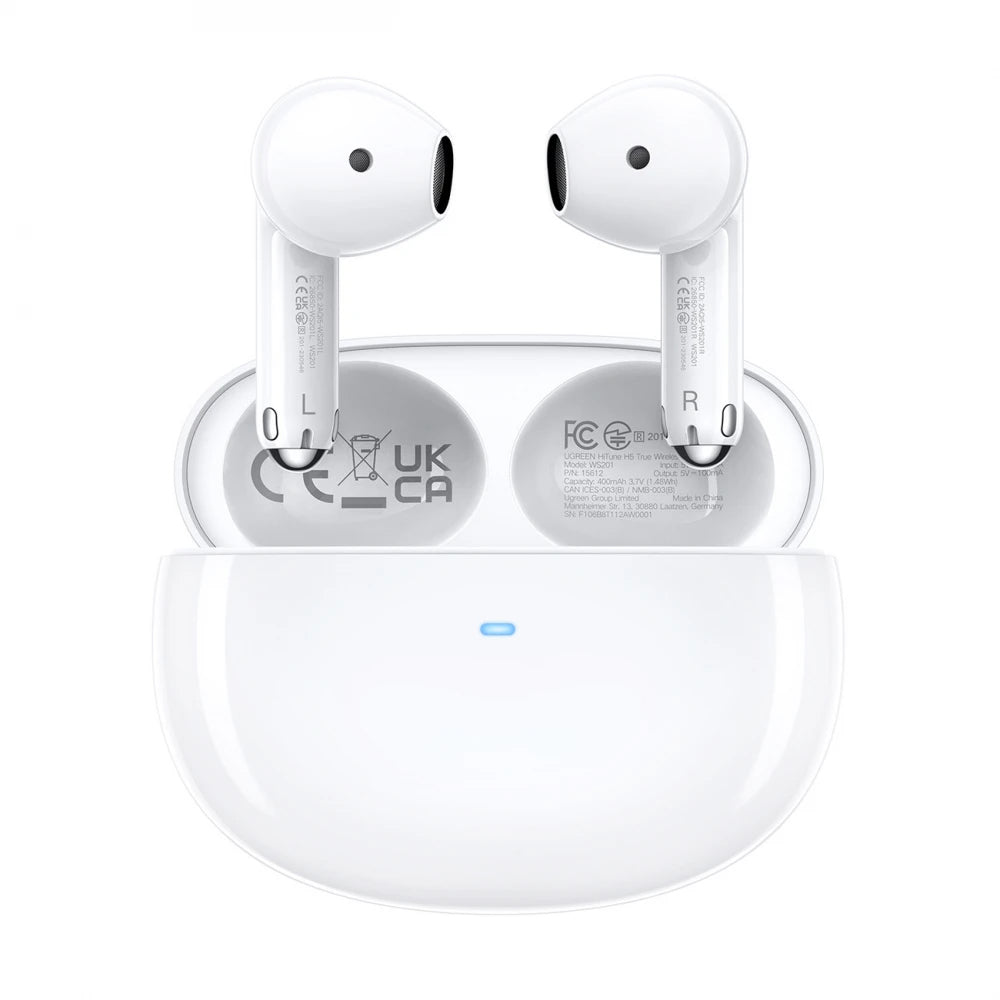 Handsfree Bluetooth UGREEN HiTune H5 WS201, TWS, Valkoinen