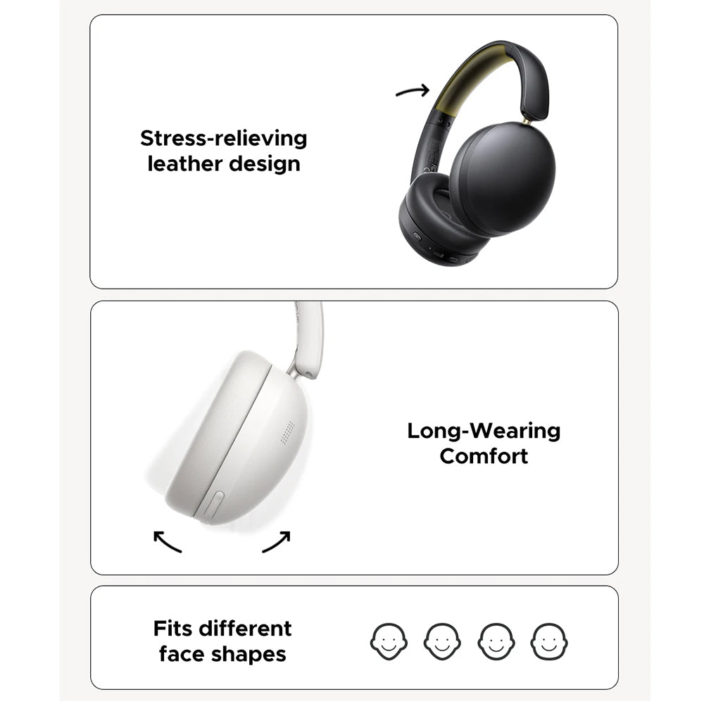 Handsfree Bluetooth UGREEN HiTune Max 2 HP205, MultiPoint, A2DP, ANC, Musta
