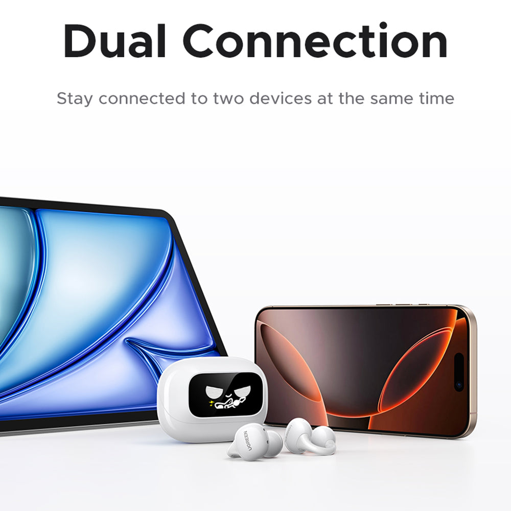 Handsfree Bluetooth UGREEN S6 ClipBuds Magic WS208, TWS, Valkoinen