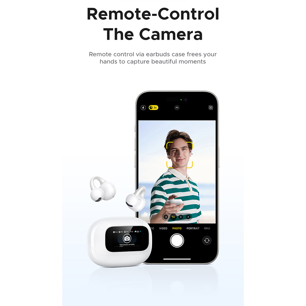 Handsfree Bluetooth UGREEN S6 ClipBuds Magic WS208, TWS, Valkoinen