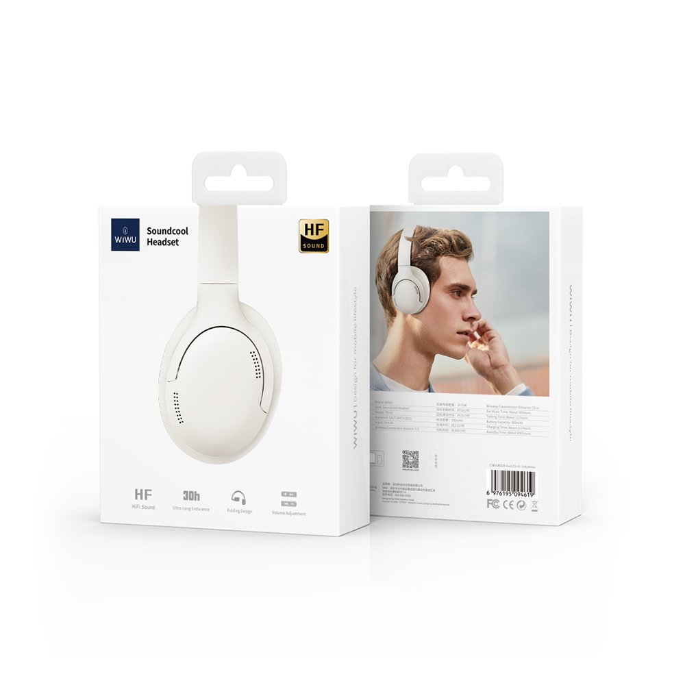 Handsfree Bluetooth WiWu TD-02, A2DP, White 