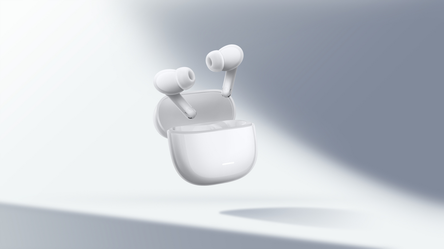 Handsfree Bluetooth Xiaomi Redmi Buds 8 Lite, TWS, ANC, MultiPoint, Valkoinen BHR08OLGL