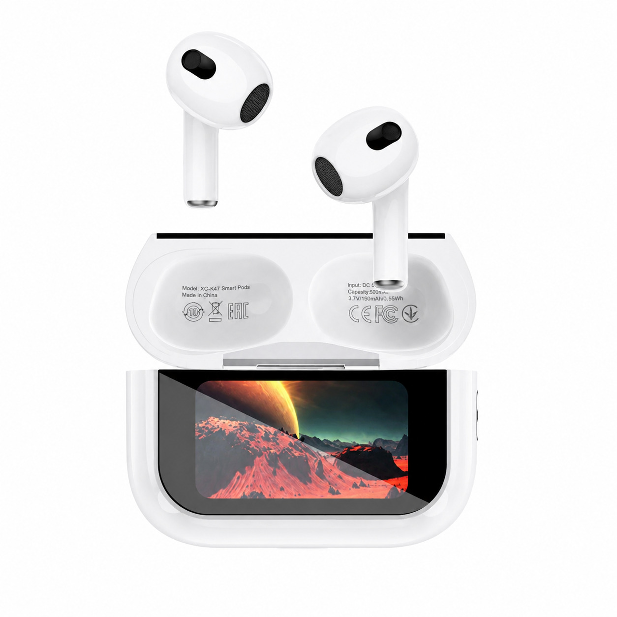 Handsfree Bluetooth XO Design X47 4. sukupolvi, TWS, Valkoinen