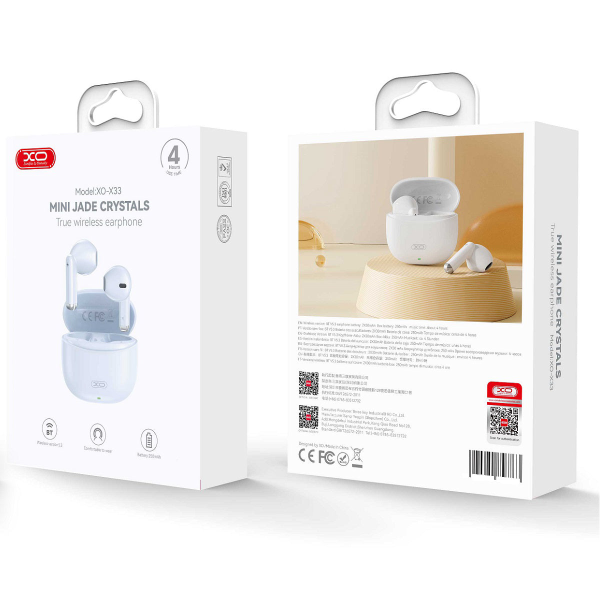 Handsfree Bluetooth XO Design X33, TWS, Sininen
