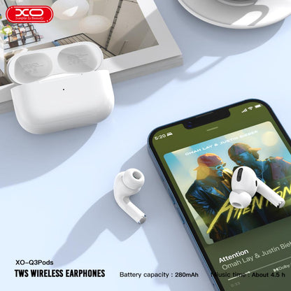 Handsfree Bluetooth XO Design Q3 Pods, TWS, Valkoinen