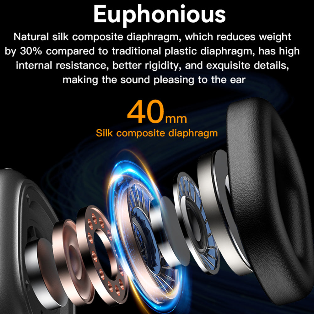 Handsfree Bluetooth Yesido EP05, A2DP, ANC, Musta