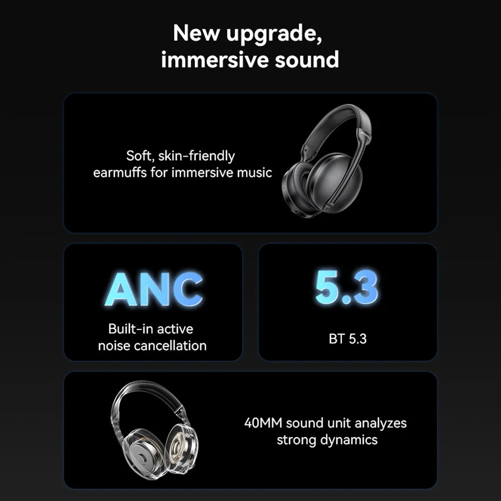 Handsfree Bluetooth Yesido EP08, A2DP, ANC, Musta