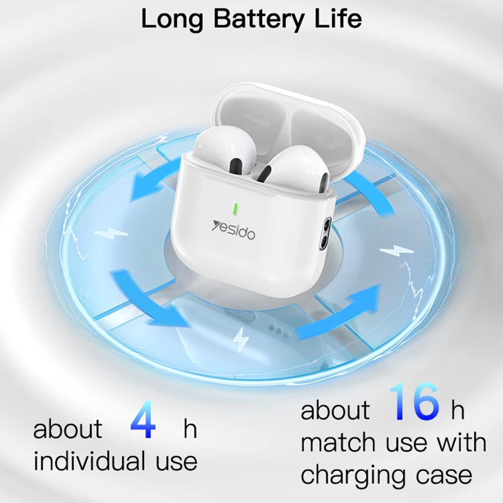 Handsfree Bluetooth Yesido TWS17, TWS, Valkoinen
