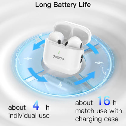 Handsfree Bluetooth Yesido TWS17, TWS, Valkoinen