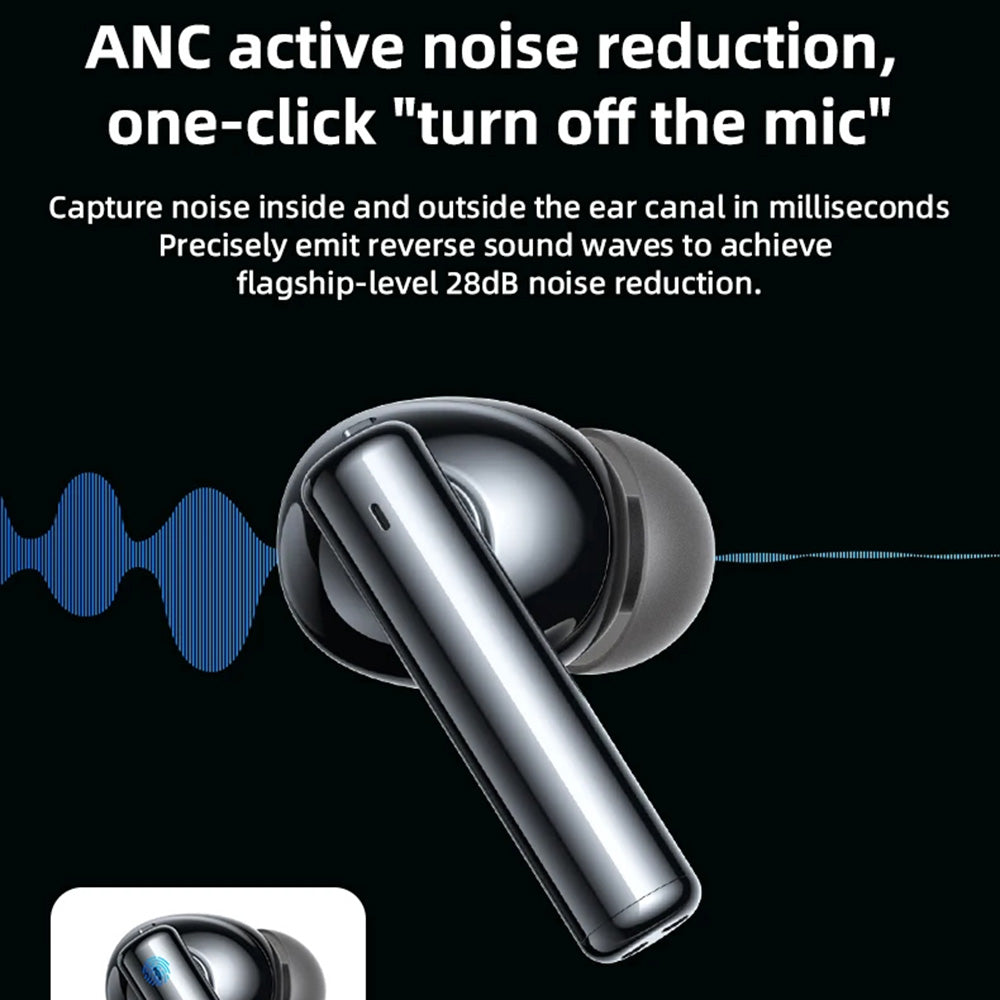 Handsfree Bluetooth Yesido TWS23, TWS, ANC, Musta