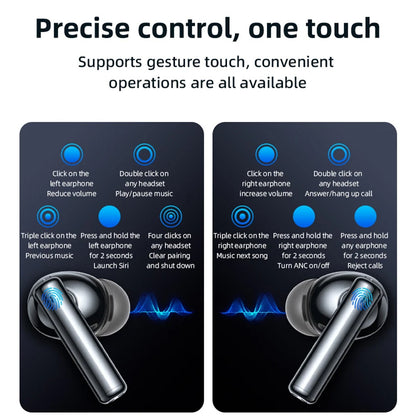 Handsfree Bluetooth Yesido TWS23, TWS, ANC, Musta