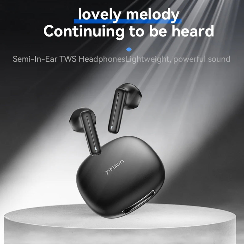 Handsfree Bluetooth Yesido TWS25, TWS, Musta