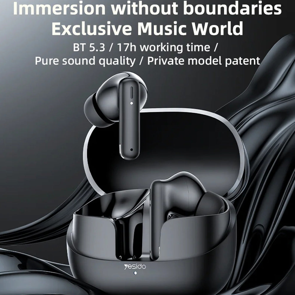 Handsfree Bluetooth Yesido TWS26, TWS, Musta